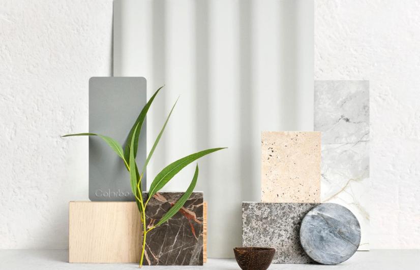 Pale Tone Flatlay with COLORBOND® steel in Surfmist® and Windspray®