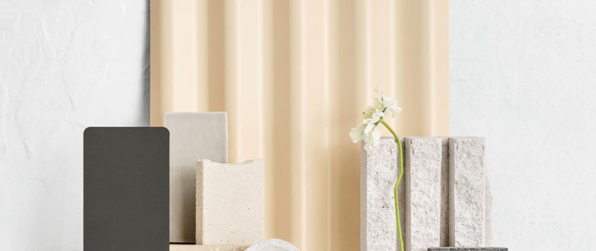 Pale Tone Flatlay with COLORBOND® steel in Classic Cream™ and Woodland Grey®