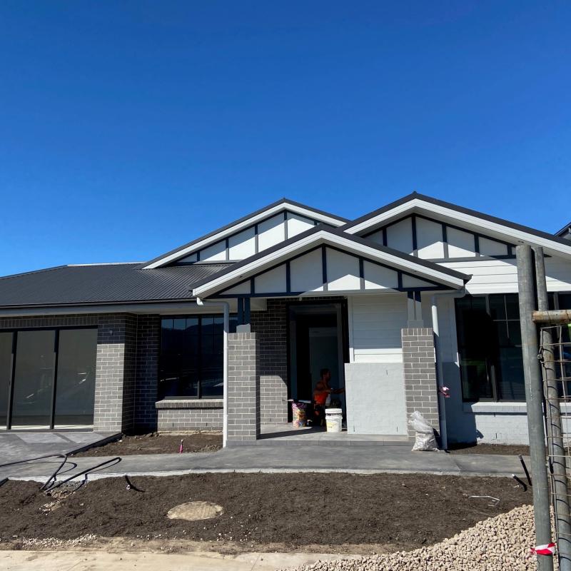 Wongawilli Bungalow Flatlay by Elderton Homes uses COLORBOND® steel Matt in the colour Monument® 