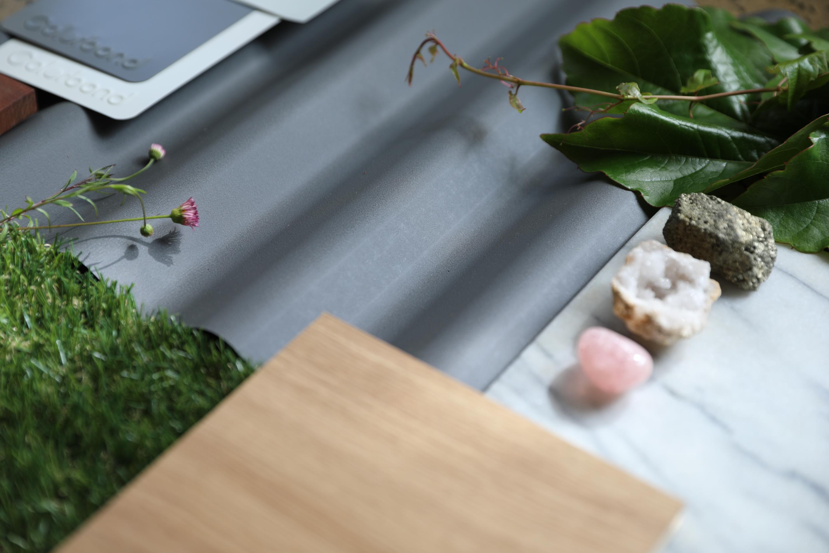 COLORBOND® steel.  Colours of Australia. Flatlay inspiration board.