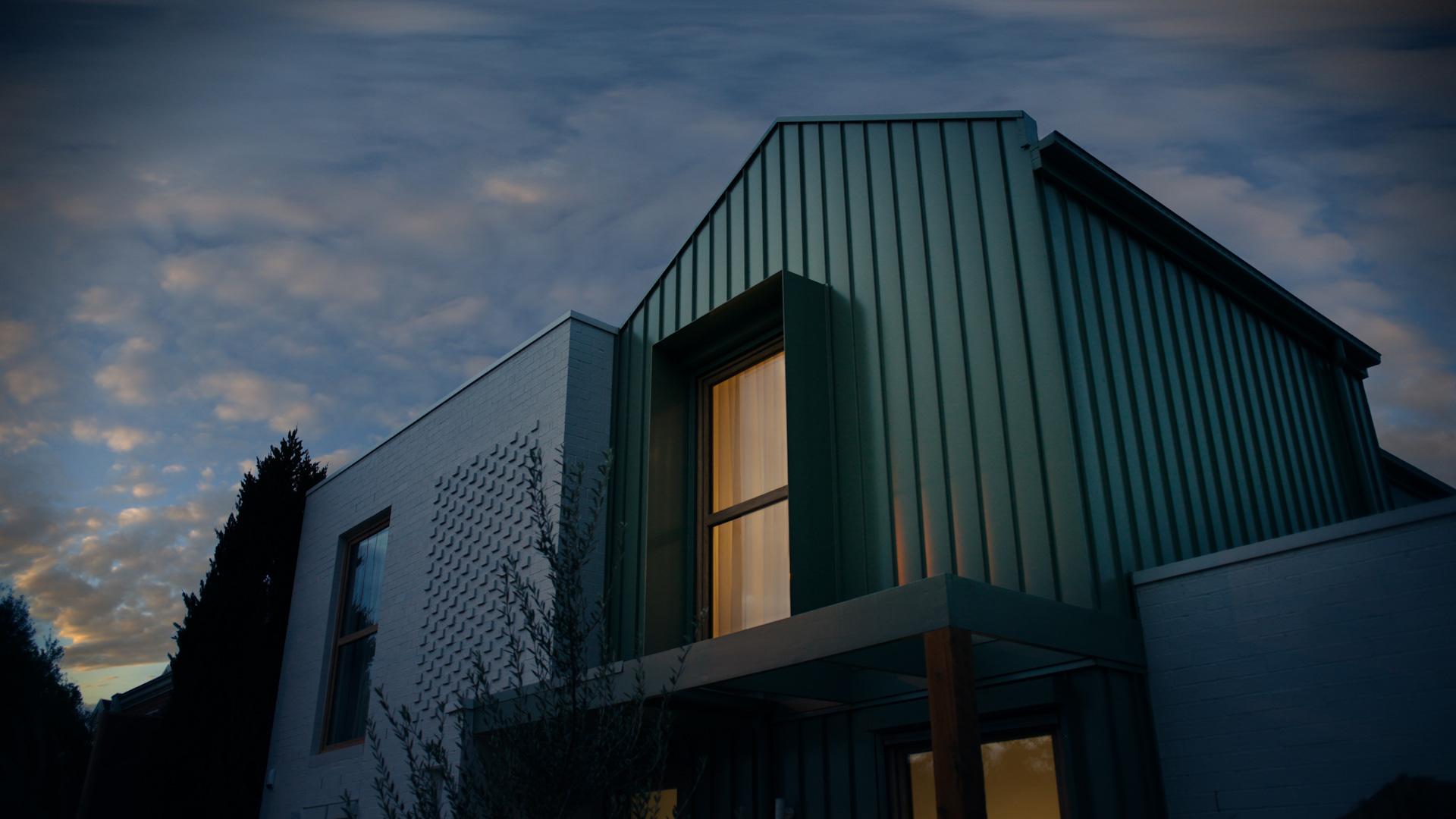 Brunswick East Property, VIC with cladding made from COLORBOND® steel in Pale Eucalypt® in a classic finish.